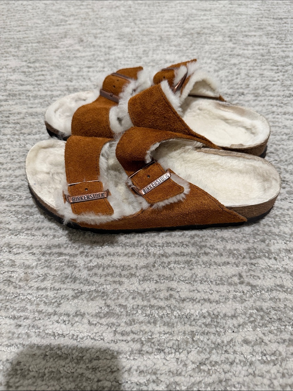 Birkenstock Women’s Arizona Shearling Lined Sandals in Brown